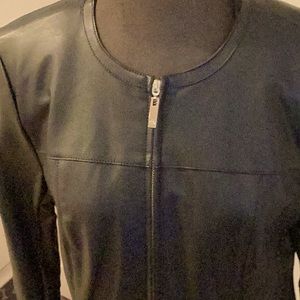Dennis Basso vegan leather coat ( you would swear it’s real leather)size small.